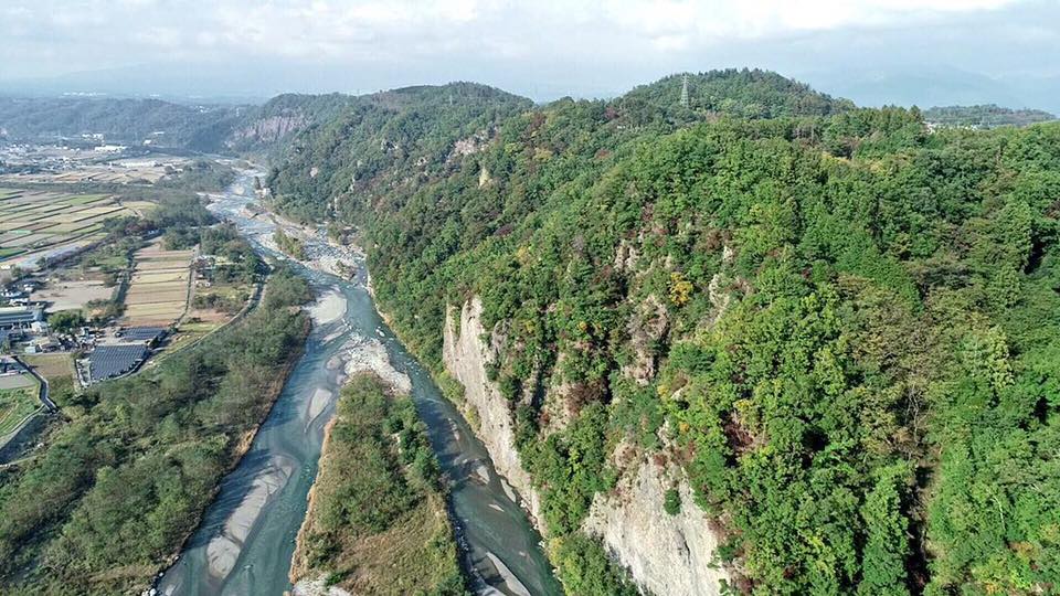 ドローンによる空撮 山梨県韮崎(にらさき)市